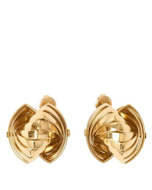 Burberry Metallic Plated Armour Earrings