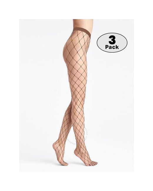 Wolford White Sixties Fishnet Tights Set Of 3