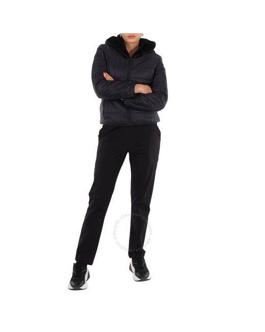 Save The Duck Black Laila Faux Fur Reversible Hooded Jacket