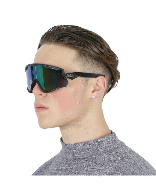 Oakley Green Wind Jacket 2.0 Prizm Road Jade Shield Sunglasses Oo9418 941828 45 for men