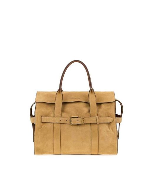 Marc Jacobs Metallic Suede Large The Dakota Shopping Bag Sahara Borse A Mano