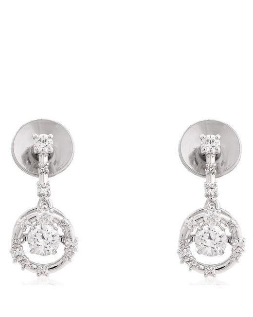 Swarovski Metallic Constella Whte Drop Earrings