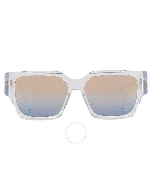 Dior White Pink Gradient Blue Square Sunglasses Dm40013u 26z 55 for men