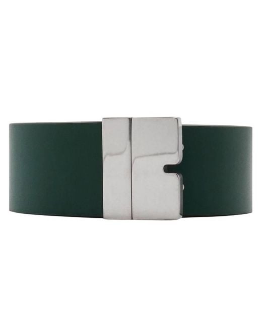 Burberry Green Reversible Leather B Cut Belt for men
