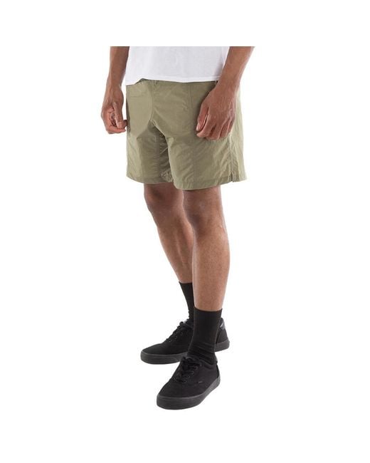 AMI Green Nylon Canvas Swim Shorts for men