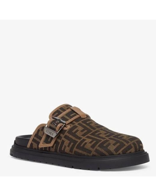 Fendi Brown Feel Sabots Sandals, Brand Size 7 Us for men