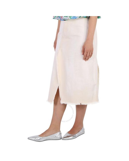 Marni White Mid-length Pencil Skirt