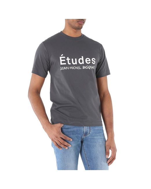 Etudes Studio Gray X Jean Michel Baquiat Logo-print T-shirt for men