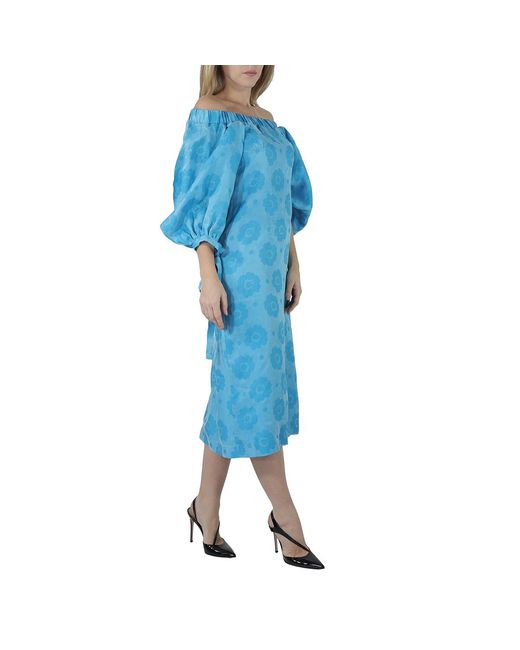 Rejina Pyo Blue Rejina Ladies Pyo Ellis Floral-Print Bandeau Midi Dress