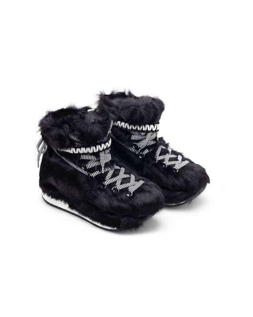 Hogan Black Lace-Up Ankle Length Boots
