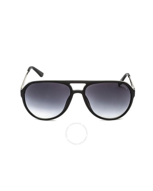 Guess Factory Metallic Smoke Gradient Pilot Sunglasses Gf5050 01b 59 for men