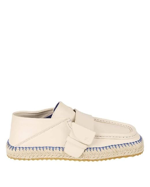 Burberry Natural Leather Deck Espadrilles, Brand Size 36 Us