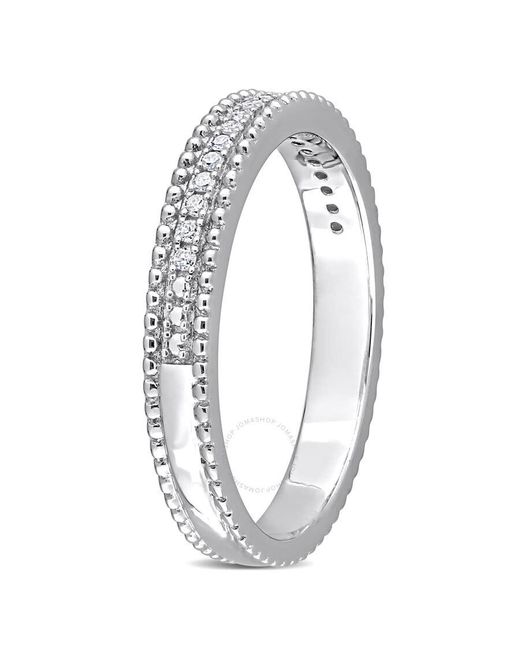 Amour Metallic 1/10 Ct Tw Diamond Eternity Ring