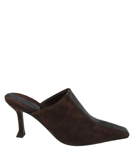 Ferragamo Black Ferragamo Sophye Suede Mules