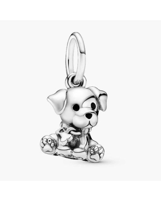 Pandora White Labrador Dog Dangle With Enamel for men