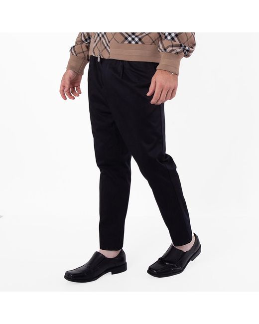 AMI Black Elasticated-Waist Cropped Trousers for men