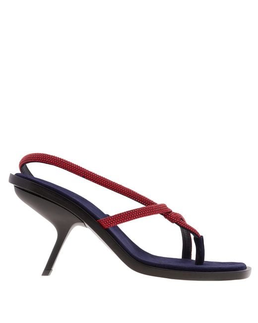 Ferragamo Blue Fleur 85 Embellished Sandals