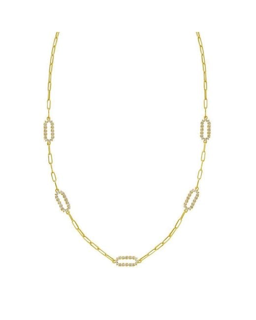 Tresorra Metallic 14K & Diamon'Oro Paperclip Necklace