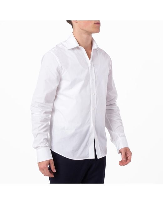 Bally White Adrian Brody Long-Sleeve Dress Shirt for men