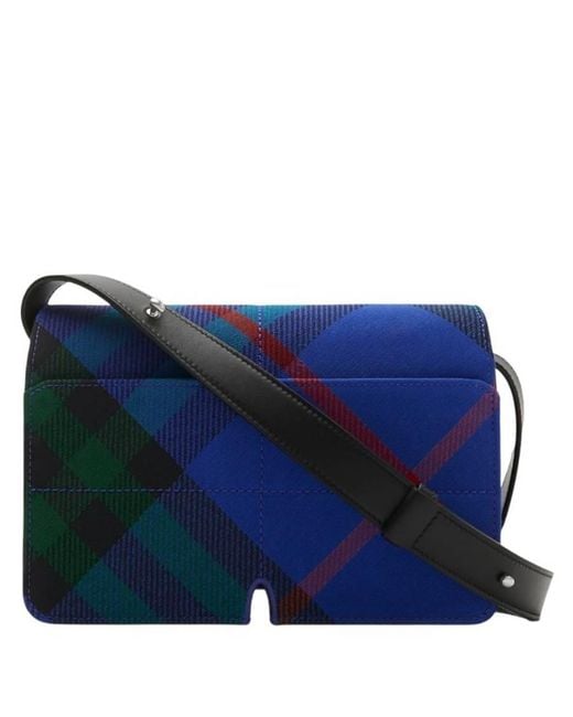 Burberry Blue Check Snip Shoulder Bag