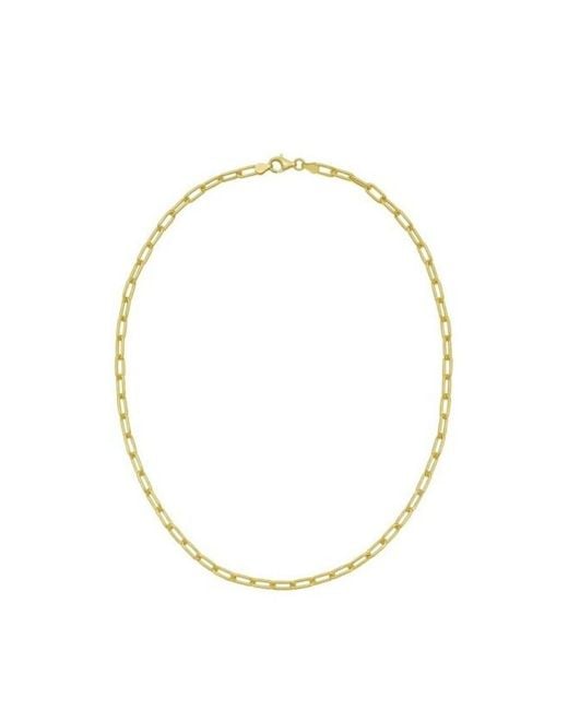 Tresorra Metallic Sterling Plated Paperclip Chain Necklace