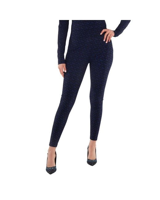 Burberry Blue Tb Monogram Print Leggings