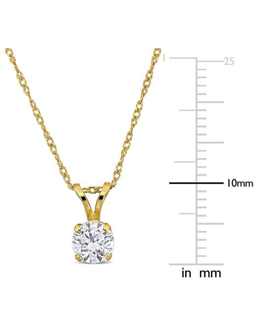Created Forever Metallic 1/2Ct Tw Lab-Grown Diamond Solitaire Pendant With 14K Chain