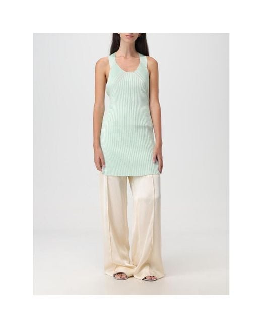Jil Sander Natural Light Cream Wide Trousers for men