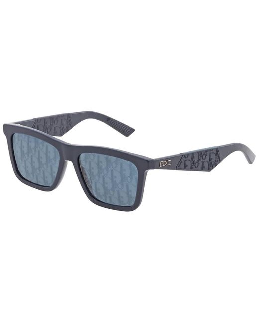 Dior Blue Logo Rectangular Sunglasses B27 S1i 30b8 56 for men