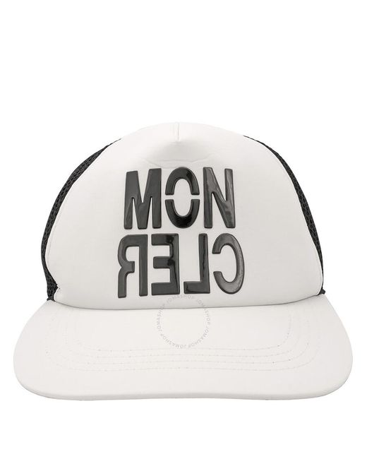 Moncler Gray Open Logo Baseball Cap for men