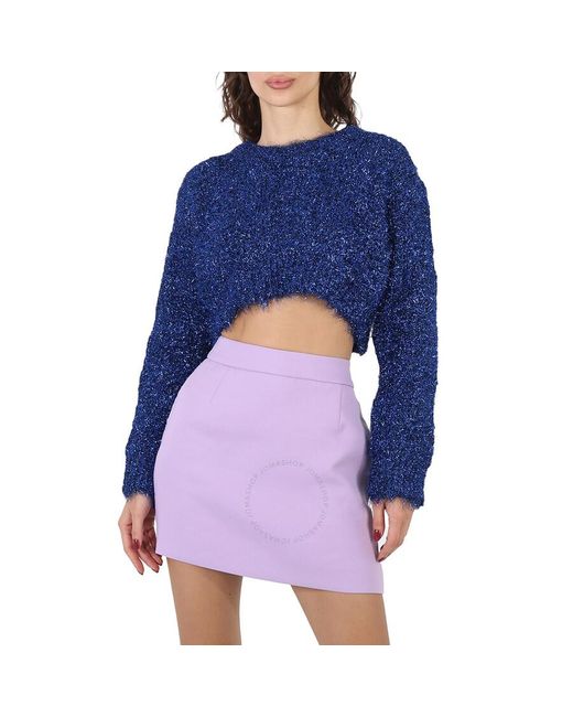 Filles A Papa Purple Sweaters Fap Knit Tinsel Sweater