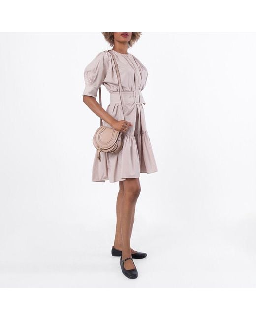 Chloé Natural Small Marcie Saddle Bag