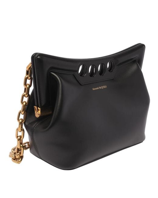 Alexander McQueen Black The Peak Bag