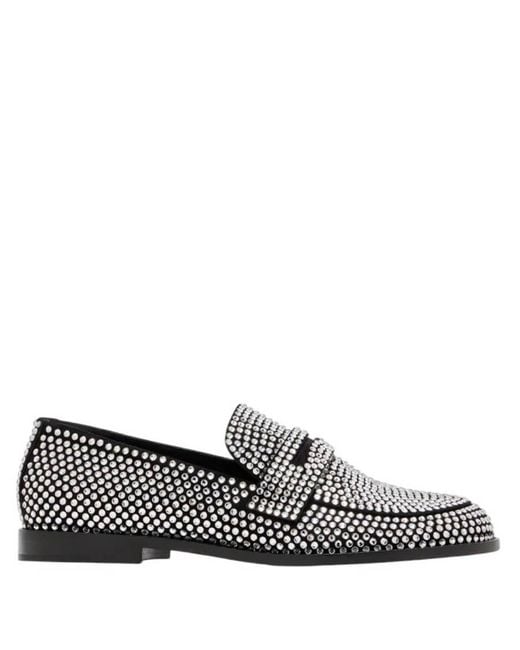 AMINA MUADDI Black Tilda Crystal Loafers, Brand Size 36 Us