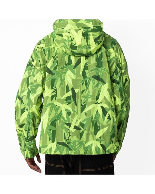 KENZO Green Drawstring Hood Windbreaker Jacket for men