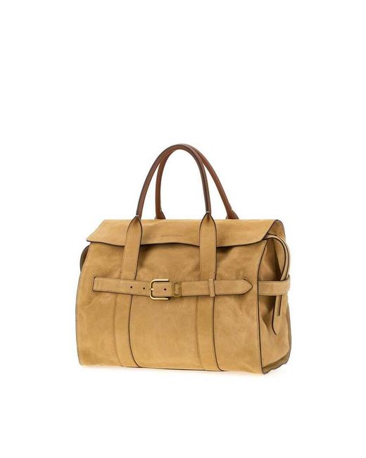 Marc Jacobs Metallic Suede Large The Dakota Shopping Bag Sahara Borse A Mano