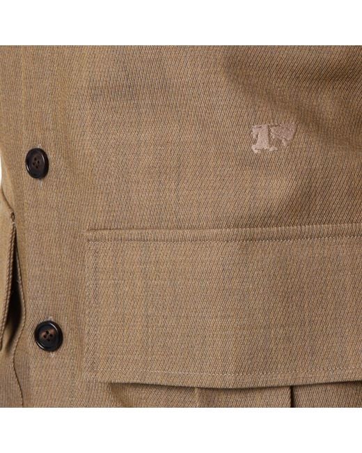 Burberry Brown Belted Button-Up Overshirt, Brand Size 4 Us