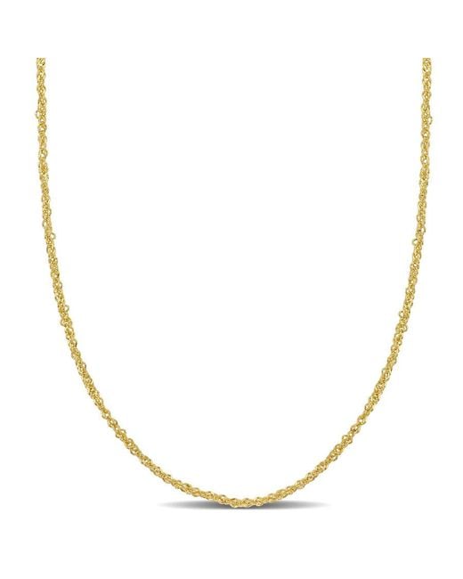 Amour Metallic 1.2Mm Sparkling Singapore Chain Necklace