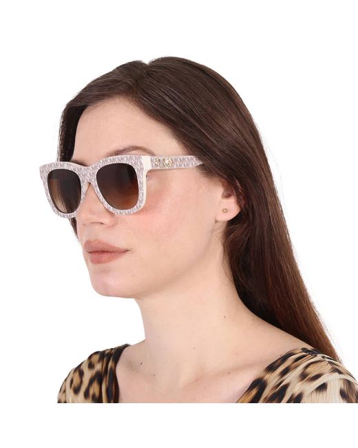 Michael Kors Black Empire Brown Gradient Square Sunglasses Mk2193u 310313 52