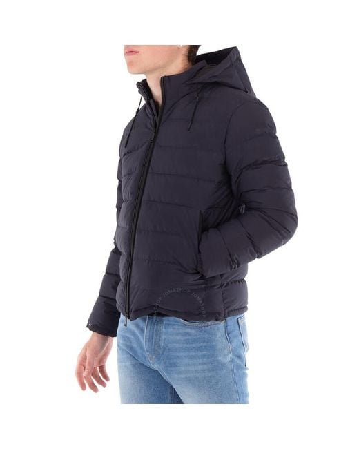 Zegna Blue Ermenegildo Leggerissimo Quilted Hooded Down Jacket, Brand Size 48 Us for men