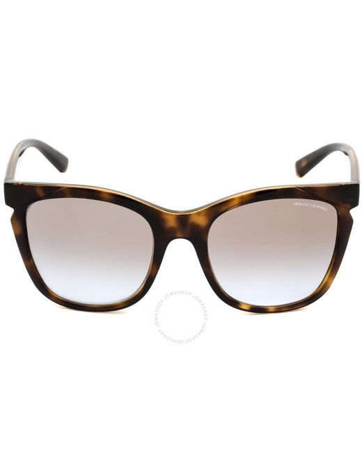 Armani Exchange Brown Tortoise Rectangular Sunglasses Ax4109s 82832f 54
