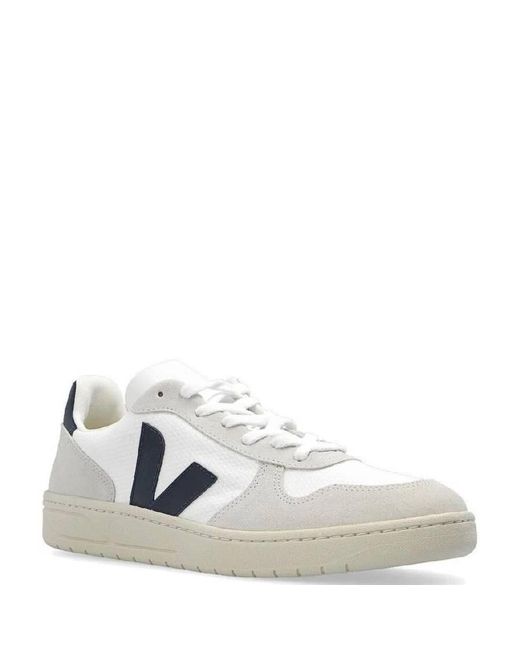 Veja White Nautico V-10 B-Mesh Sneakers, Brand Size 39 Us for men