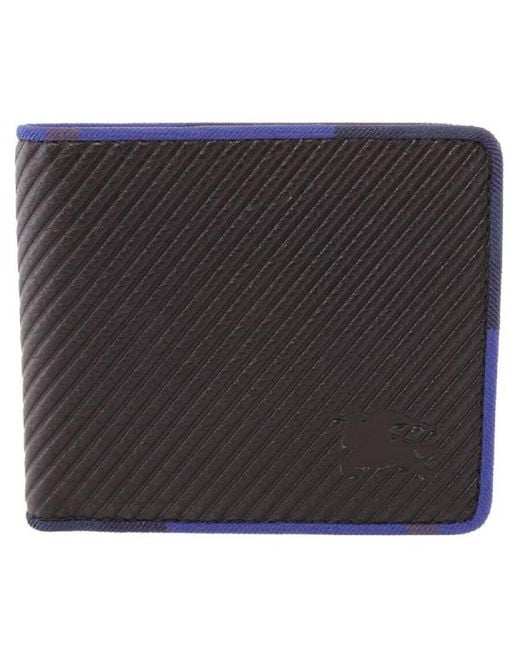 Burberry Black Heritage Ekd Bifold Wallet for men