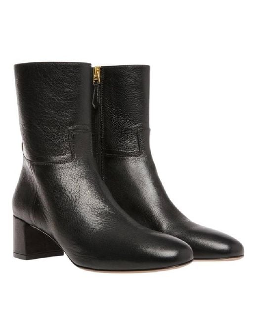 Bally Black Daily Emblem Otavine Leather Boots, Brand Size 37 Us