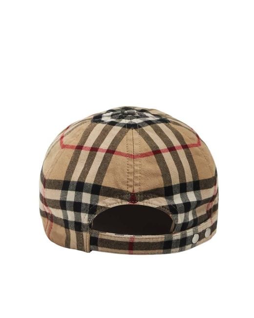 Burberry Natural Check Woven Baseball Cap for men