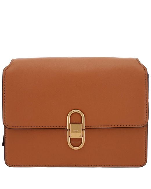 Fossil Brown Small Avondale Leather Crossbody Bag