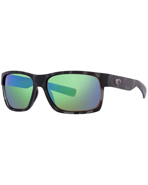 Costa Del Mar Green Half Moon Mirror Polarized Glass Sunglasses 6s9026 902637 60 for men