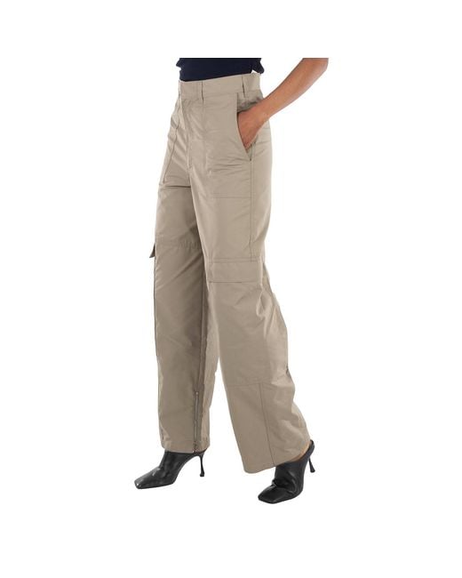 Loewe Natural High Waist Cargo Pants, Brand Size 34 (Us