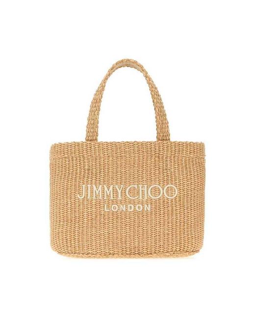 Jimmy Choo Raffia Mini Beach Handbag Naturallatte Borse A Mano