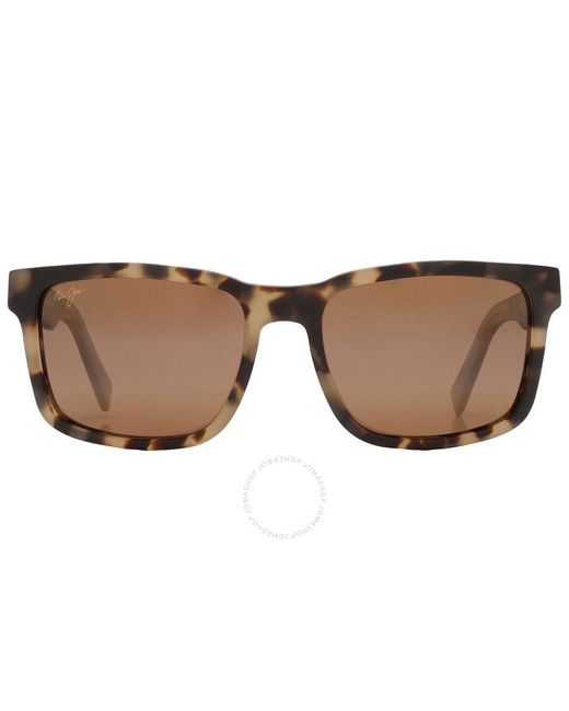 Maui Jim Brown Stone Shack Hcl Bronze Square Sunglasses H862-10 55